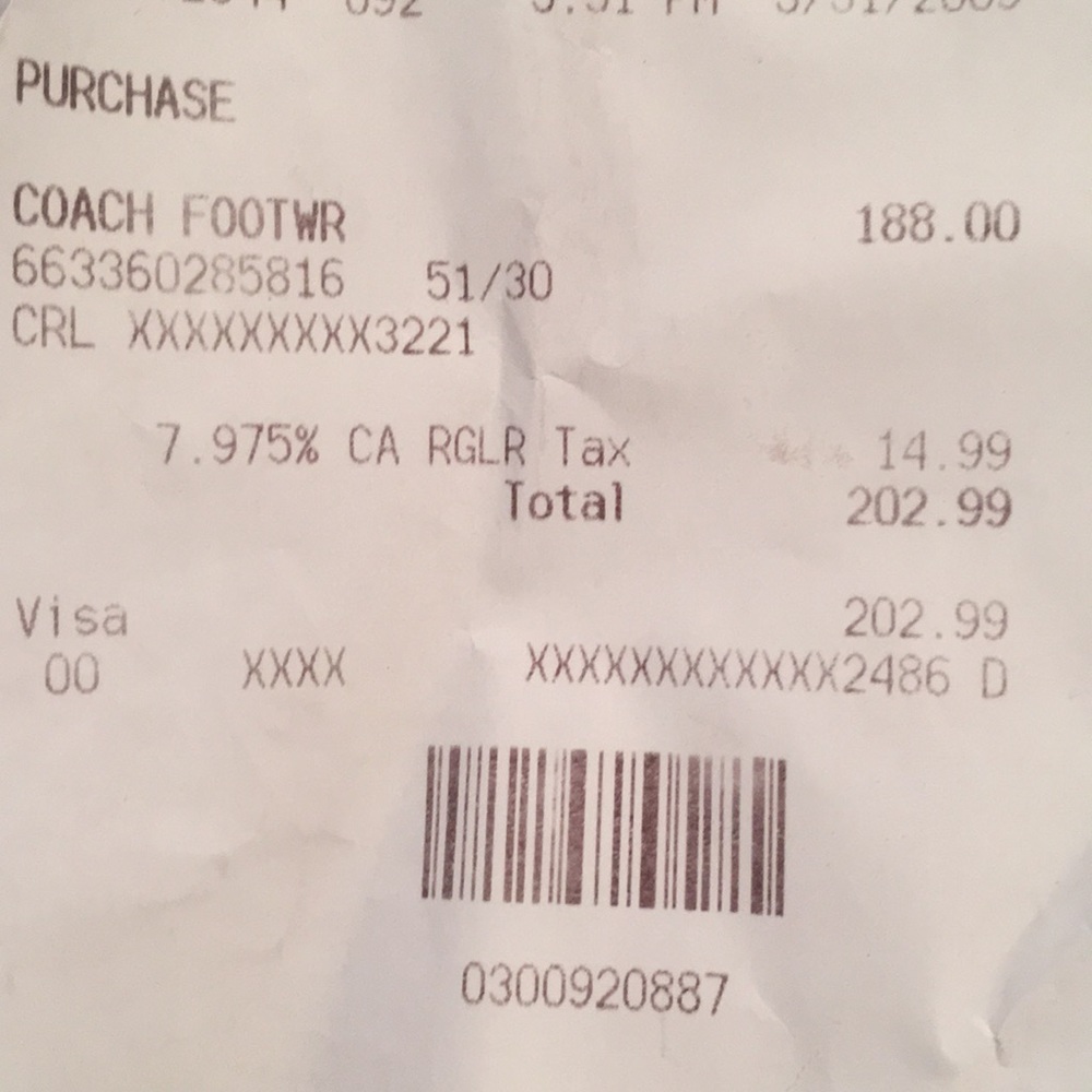 Coach Foot-ware Blk/Wht/Blk - Picture 8 of 8